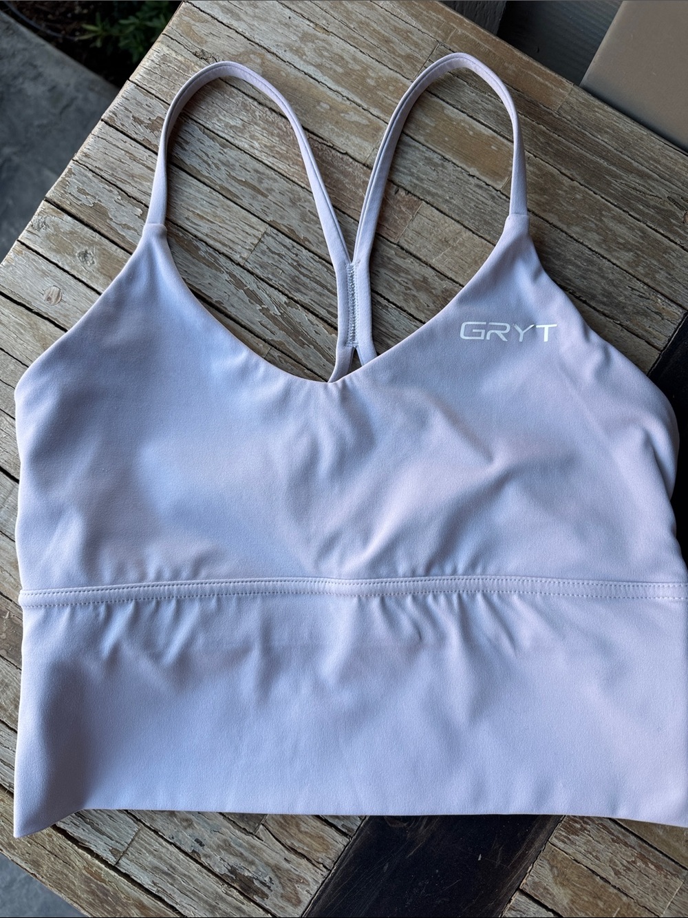 GRYT tank top Womens M pale lavender Workout yoga layering Sportswear T back